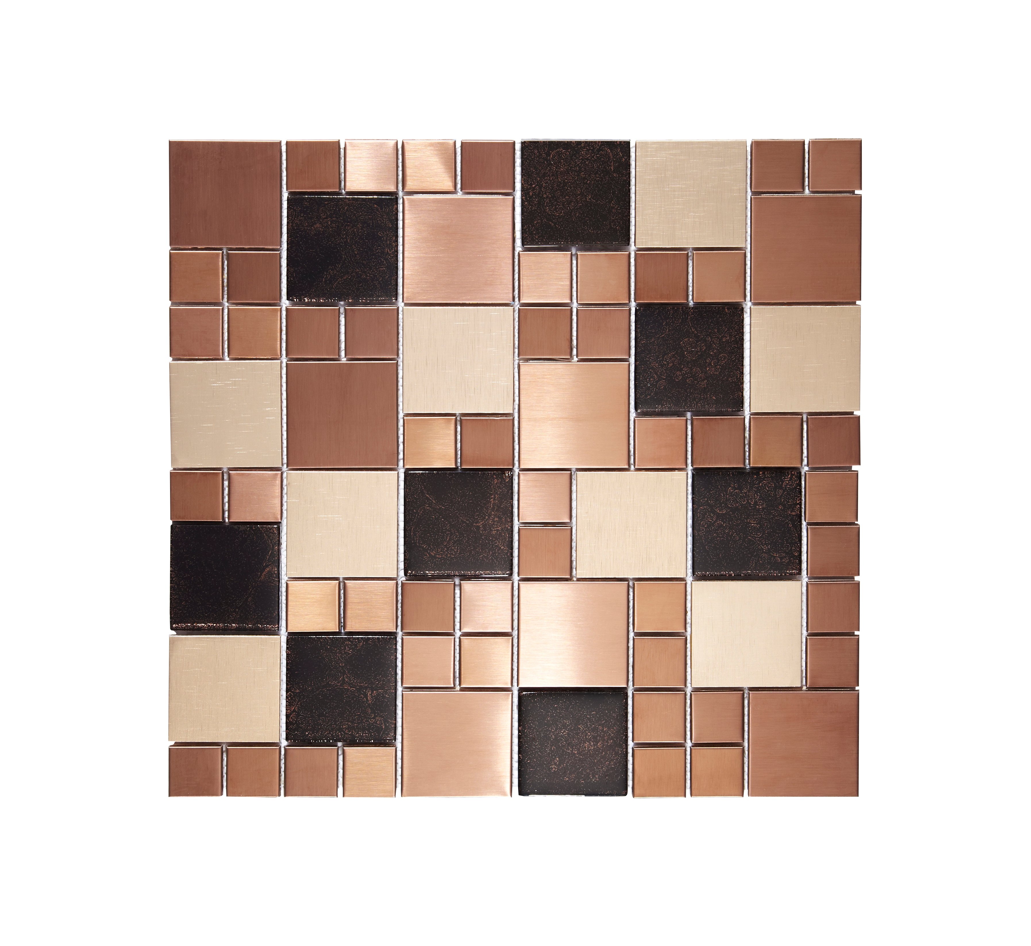Copper Mix Mosaic Tile Topps Tiles, Metallic Mosaic Tile