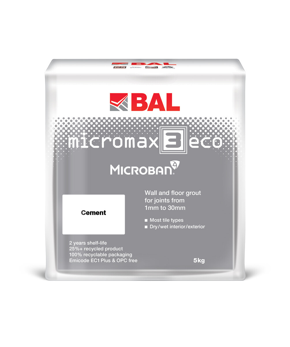 BAL Micromax3 Eco Grout Cement 5kg | Topps Tiles