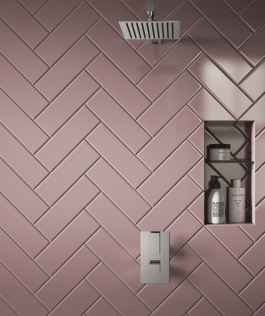 Diamante Pastel Lavender Bathroom Tiles