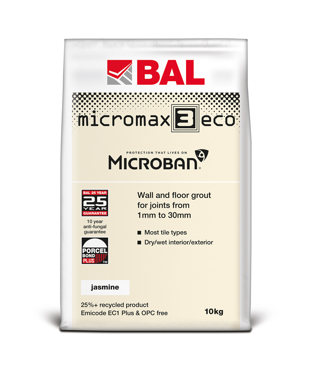 BAL Micromax3 Eco Grout Jasmine 10kg Topps Tiles BAL Micromax3 Eco Grout Jasmine 10kg Topps Tiles