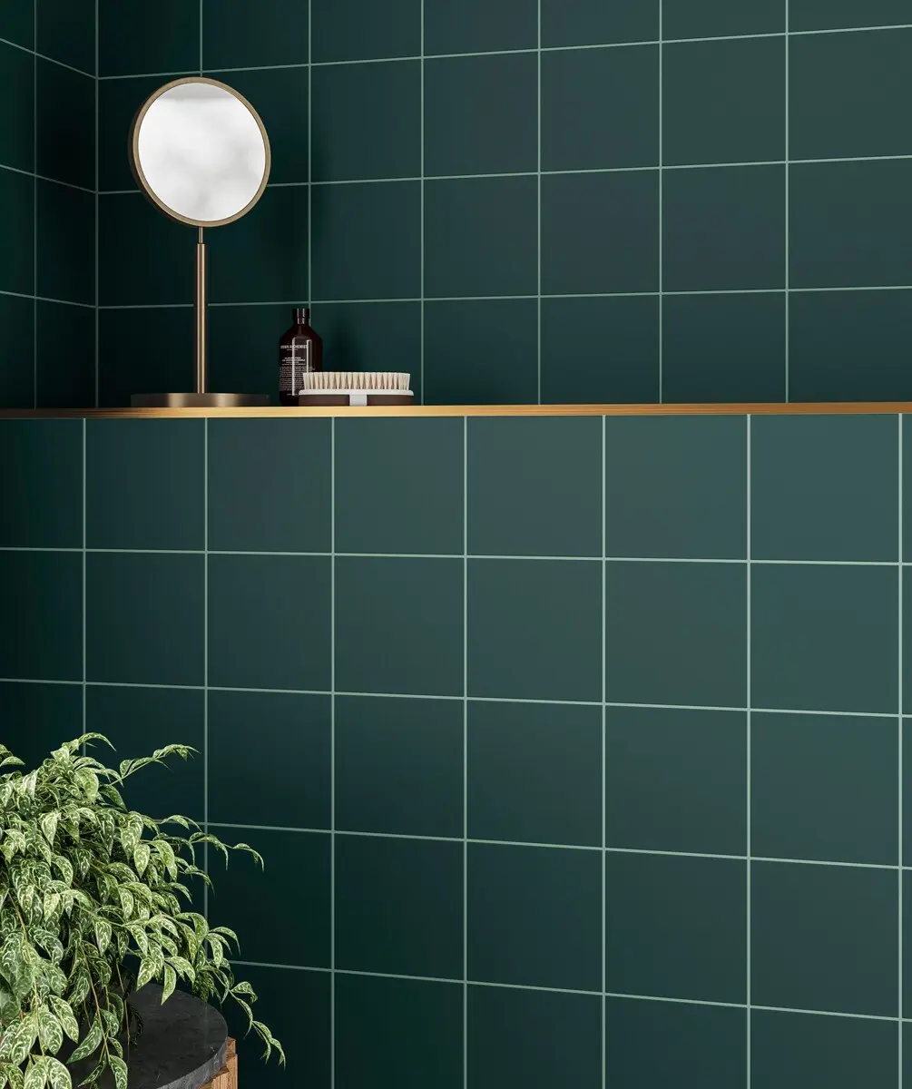 Matrix® Wilderness Green Matt Tile (14.8cm x 14.8cm) | Topps Tiles